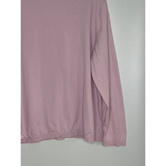 Talbots Plus Women's V-Neck 100% Cotton Lightweight Sweater Pink Size 3X - Picture 8 of 9